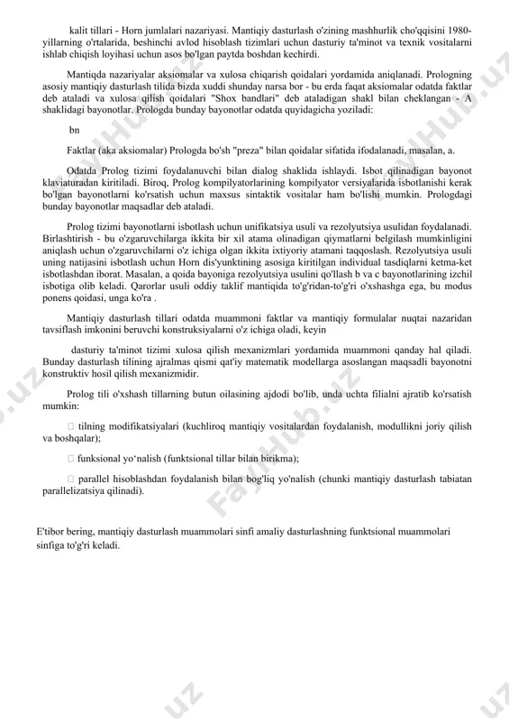 i hal qilish. . hozirgi vaqtda icni ishlab chiqishda ixtisoslashtirilgan apparat vositalari tobora ko'proq foydalanilmoqda. ularning asosiy funktsiyalarini ma'lum darajada amalga oshirish. intellektual tizimlarni qurish va tashkil etish tamoyillari atni o'rganish bizga umumiy tamoyillarni shakllantirishga harakat qilish imkonini beradi, ular etarli bo'lmasa-da, ularning tashkil etilishi va faoliyatining zaruriy nuqtalarini aks ettiradi. band 1. 1. 1. izchillik tamoyili. is faqat murakkab tizimlar bo'lishi mumkin, ularning barcha elementlarining funktsiyalari tizimning maqsadiga va ulardagi o'rniga, shuningdek, o'zaro mos kelishi kerak. aynan tizim elementlarining o'zaro izchilligi va o'zaro bog'liqligi eng ilg'or atning yaxlitligi va funksional to'liqligini ta'minlaydi. bu, shuningdek, tizimli yoki funktsional ortiqcha bo'lishiga olib kelishi mumkin. band 1. 2. 2. ierarxiya tamoyili. murakkab ierarxik ko'p darajali tuzilma ko'plab jarayonlarning bir vaqtning o'zida oqimi uchun asosdir. yakuniy jarayonning o'ziga xoslik darajasi tarkibiy jarayonlarning umumiy xususiyatiga bog'liq. murakkab jarayonlar majmuasi asosan murakkab tuzilish bilan tavsiflanadi. shunday qilib, qaysidir ma'noda tizimning murakkablik darajasi va uning tuzilishi …