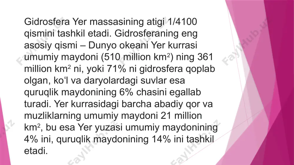 gidrosfera va uning tarkibiy qismlari ta'lim topshiriqi - Page 3