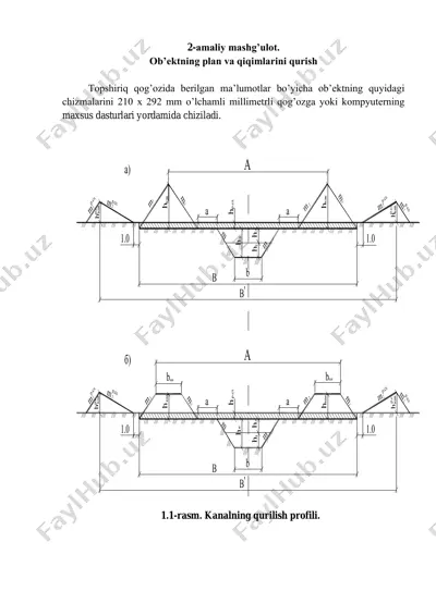 ob’ektning plan va qiqimlarini qurish — PDF