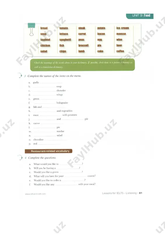lesson 6 eating habits (food)_listening - Page 2