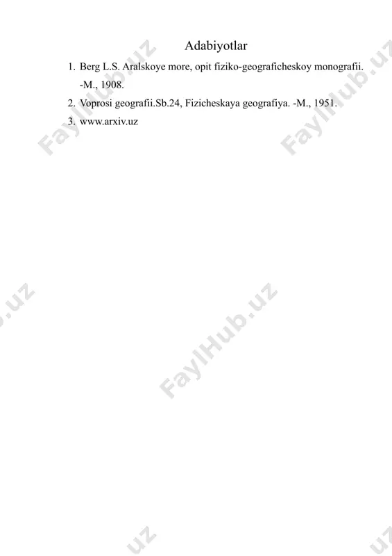 orol dengizining dastlabki tabiiy geografik tahlili - Page 5