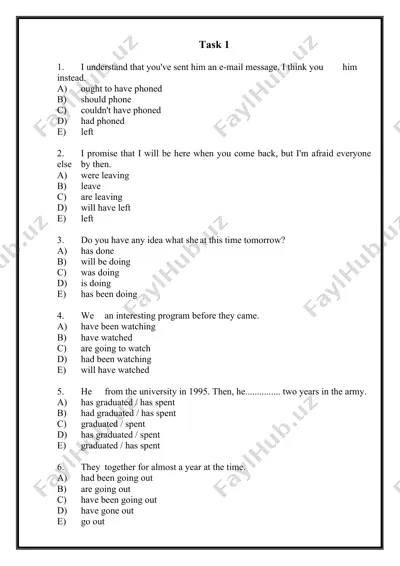 english grammar test — DOCX