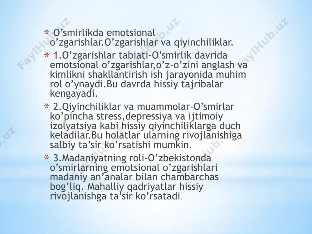 o’smirlik davrida emotsional rivojlanish xususiyatlari - Page 3