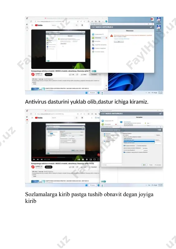 antivirus dasturini ornatish va yangilash - Page 3