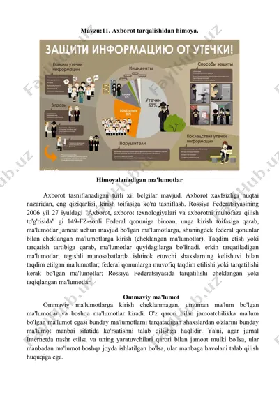 axborot himoyasi — DOCX