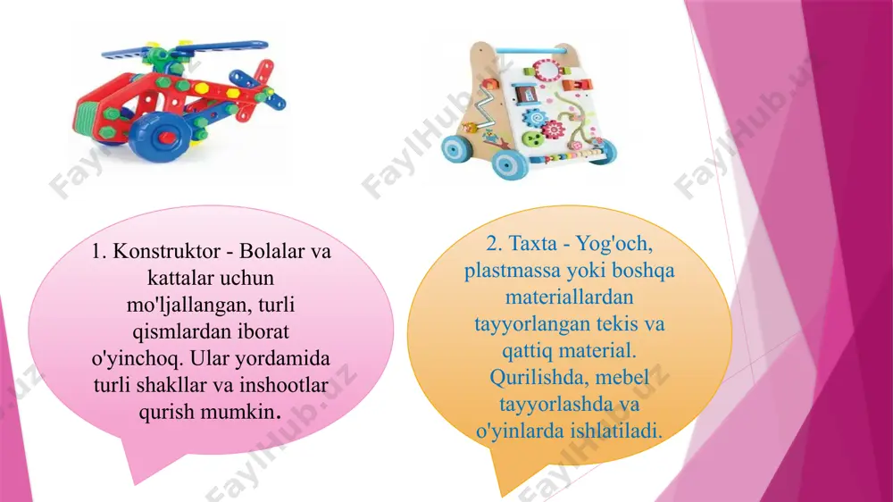 'oz parchalardan iborat bo'ladi va bezak sifatida ishlatiladi. 13. qurilish bloklari - turli shakldagi va o'lchamdagi bloklardan iborat material, ularni birlashtirib turli inshootlar yoki strukturalar qurish uchun ishlatiladi.mtt larda ham uy qurishda foydalaniladi. 14. tabiiy materiallar - tabiatdan olingan, sun'iy qo'shimchalarsiz ishlatiladigan materiallar (masalan, yog'och, tosh, paxta va h.k.). ular ekologik jihatdan toza va qayta ishlanishi mumkin. 15-kirgimi — bu qog'oz san'ati bo'lib, unda qog'ozni kesish va o'rash orqali turli shakllar va naqshlar yaratish jarayoni nazarda tutiladi. kirigami, asosan, yapon madaniyatiga oid bo'lib, "kiri" (kesish) va "kami" (qog'oz) so'zlaridan kelib chiqqan. bu san'at turi origami (qog'ozni faqat o'rash orqali shakllantirish)dan farq qiladi, chunki kirigami kesish jarayonini o'z ichiga oladi. image1.png image2.png image3.png image4.png image5.png image6.png image7.png image8.png image9.png image10.png image11.png image12.png image13.png image14.png image15.png image16.png image17.png image18.png image19.png /docprops/thumbnail.jpeg