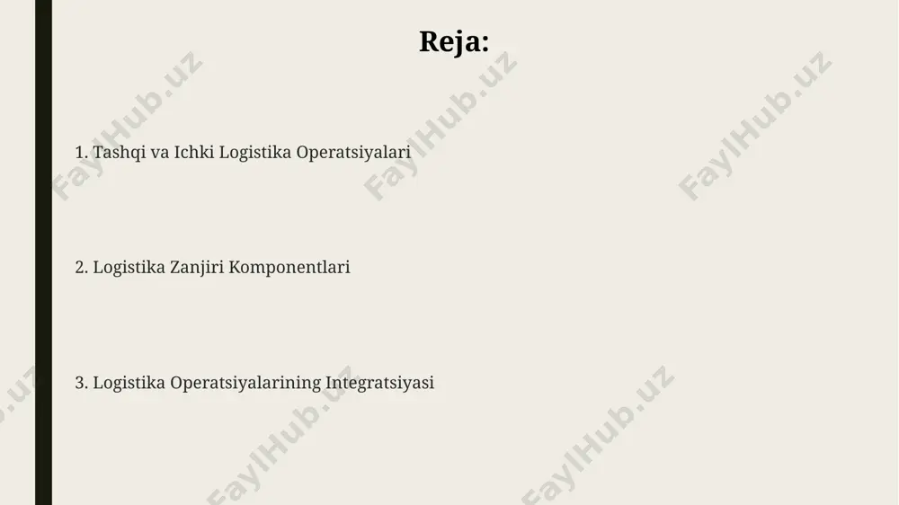 i va logistika axborot texnologiyalari, logistika jarayonlarini avtomatlashtirish orqali xarajatlarni 15-25% gacha kamaytirishi va yetkazib berish muddatlarini 10-15% tezlashtirishi mumkin. katta hajmdagi ma'lumotlarni (big data) tahlil qilish, prognozlash va optimallashtirish orqali logistika zanjirlarida 5-10% gacha qimmatli qo'shimcha qiymat yaratish mumkin. zamonaviy erp va wms tizimlari yordamida logistika operatsiyalarini kuzatib borish va tahlil qilish imkoniyati 90% gacha oshadi, bu esa operatsion samaradorlikni yaxshilaydi. inventarni boshqarish just-in-time (jit) inventar boshqarish tizimi, buyurtmalar bajarilish muddatlarini qisqartirish va omborxona xarajatlarini 15-20% ga kamaytirish orqali, mahsulotlarni yetkazib berishni optimallashtiradi. o'rtacha inventar aylanish tezligi (inventory turnover rate) ko'rsatkichi yiliga 5 dan kam bo'lsa, bu inventarni boshqarishda samarasizlik va ortiqcha zaxiralar mavjudligini bildirishi mumkin. inventarni boshqarishda abc tahlili, a toifasiga kiruvchi 20% mahsulotlar umumiy xarajatlarning 80% ni tashkil qilishini hisobga olgan holda, ularga ko'proq e'tibor qaratish va nazoratni kuchaytirishni talab qiladi. barqaror logistika va ekologik masalalar ta'minot zanjiri boshqaruvining yaxshilanishi va raqamli texnologiyalarni qo'llash orqali, chiqindilarni 30% …