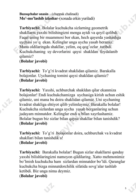 geometrik shakllarni tanishuv - Page 5