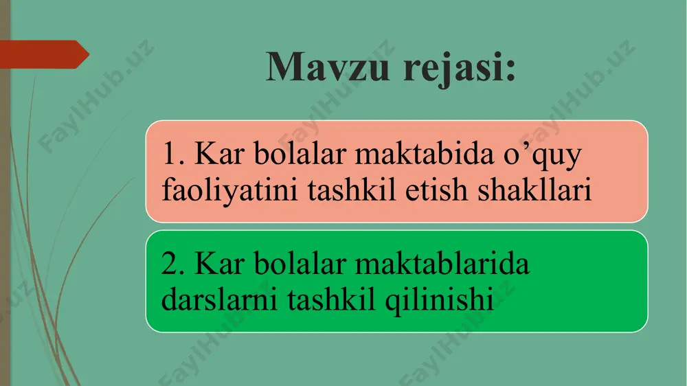 maktabida butun ta'lim jarayonini qamrab olgan nutqni eshitishni rivojlantirish bo'yicha ishlarning ajralmas qismidir. dastur talablari eshitish qobiliyatini yo'qotish darajasini, o'quvchilarning nutqini rivojlantirish darajasini, ularning ta'lim yilini hisobga olgan holda tuziladi. sinflar uchun tavsiya etilgan nutq materiali og'zaki nutqni shakllantirish vazifalariga javob berishi, nutqni eshitishni rivojlantirish vositasi bo'lib xizmat qilishi va mazmunli nutq birliklarini o'z ichiga olishi kerak: iboralar, iboralar, so'zlar, matnlar. bu, qoida tariqasida, maktab va uy sharoitida muloqot qilish uchun zarur bo'lgan, o'quvchilar nutqining rivojlanishiga mos keladigan, ularga ma'nosi bilan tanish bo'lgan eng ko'p ishlatiladigan lug'atdir. to‘g‘ri talaffuzni shakllantirish artikulyatsion mashq nafas mashqi artikulyatsion masaj postanovka avtomatizatsiya differinsatsiya musiqali-ritmik mashg‘ulotlar maqsadi bolalarning eshitish qobiliyati va harakat faolligini rivojlantirishdan iborat. mashg‘ulotlar tuzilishi ikki qismga bo‘linadi: birinchi qism turli ritmik harakatlar bajarish mashg‘ulotlaridan iborat; ikkinchi qismda kar bolalar turli xil musiqali ritmlarni anglash mashg‘ulotlari bilan shug‘ullanishadi. ekskursiyalar o‘qitishni tashkil qilish shakli sifatida bilish faoliyatini rivojlantirish hamda tarbiyaviy jarayonni jadallashtirish borasida katta …