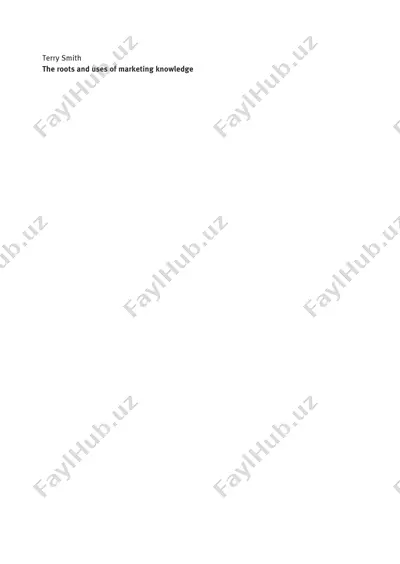 the roots and uses of marketing knowledge — PDF