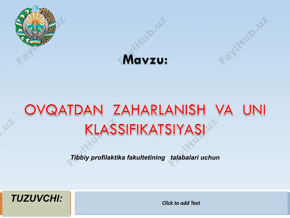 ovqatdan zaharlanish va uni klassifikatsiyasi - Page 3