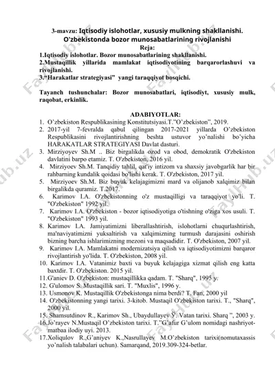 harakatlar strategiyasi — DOC
