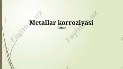 metallar korroziyasi — PPTX
