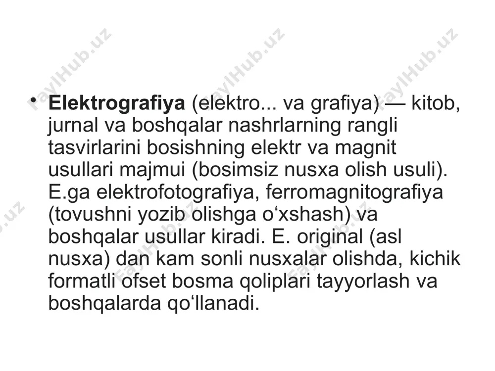 bosh miyaning barcha qismlaridan keragini tanlash uchun toʻplash (kommutator) bloki va oʻziyozar (siyohli) gʻaltakli galvanometr bilan taʼminlangan. har xil chastotali toʻlqinlar, turli faza va amplitudalarni aks ettiruvchi egri chiziq — elektroensefalogramma (eeg) miyaning murakkab tuzilishidagi xususiyatlar, bosh miya poʻstlogʻidagi neyron va sinapslarnshk funksional holatiga qarab har xil koʻrinishda boʻladi. e. miyani nafaqat fiziologik, balki patologik holatlarini ham qayd qilishi mumkin. xulosa: buning uchun tekshirilayotgan odam boshiga plastinkasimon elektrodlar qoʻyilib, ular apparatga ulanadi, apparat miyaning biopotensiallarini yozib boradi. bemor boshiga elektrodlarni oʻrnatish sxemasi turlicha, eng qulayi bu yuing usuli boʻlib, unda 12 elektrod ishlatiladi. har xil chastotali toʻlqinlar, turli faza va amplitudalarni aks ettiruvchi egri chiziq — elektroensefalogramma (eeg) miyaning murakkab tuzilishidagi xususiyatlar, bosh miya poʻstlogʻidagi neyron va sinapslarnshk funksional holatiga qarab har xil koʻrinishda boʻladi.
