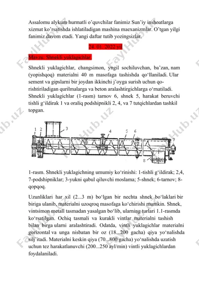 shnekli yuklagichlar — DOCX