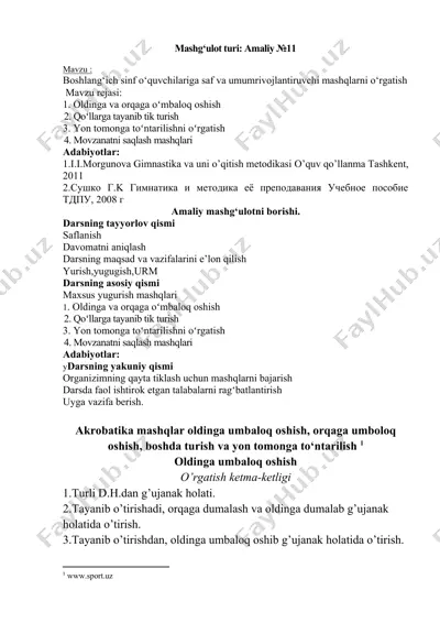 akrobatika mashqlar — DOCX