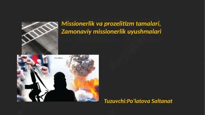 missionerlik va prozelitizm tamalari — PPTX