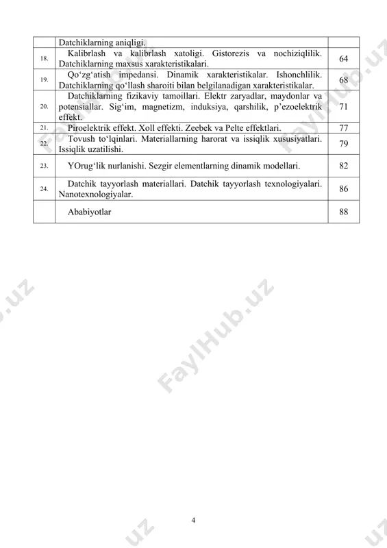 ona qo‘yim va o‘tqazishlar tizimi) jadvallaridan amaliyotda foydalanish ko‘nikmalarini talabalarda xosil qilish bo‘yicha ham etarlicha ma’lumot mavjud. bu fanni o‘rgangan talabalar o‘lchash vositalarini tanlash va ularni ishlata bilishni hamda standartlashtirish sohasidagi asosiy qoidalarni, tushuncha va ishlamalarni bilishlari zarur. nazorat savollari: 1. metrologiya fani bo‘yicha tushuncha bering. 2. o‘lchashda texnika yutuqlarining uchta asosiy bosqichini sanab o‘ting. 3. o‘lchash vositalarini tekshiruvdan o‘tkazish deganda nimani tushunasiz? 4. xalqaro birliklarni si tizimi bo‘yicha sanab o‘ting. ma’ruza № 2 o‘lchash birliklari, o‘lchash asboblari va jixozlari turlari to‘g‘risida reja: 1. metrologiya to‘g‘risida tushuncha. 2. o‘lchov birligini ta’minlash tizimi. 3. o‘lchov vositalari. 4. o‘lchash usullari. 5. o‘lchash asboblarining asosiy parametrlari. tayanch so‘zlar va iboralar: metrologiya; o‘lchash; o‘lcham; etalon; nisbiy; absolyut; vosita ; bevosita; birlik; aniqlik; xatolik; texnik o‘lchash. metrologiya fan sifatida o‘lchashlar, ularga bog‘liq va tegishli bo‘lgan qator masalalarni o‘z doirasiga oladi. metrologiya aslida yunonchadan olingan bo‘lib , o‘lchash, o‘lcham, nutq, mantiq, ilm yoki fan ma’nolarini bildiradi …
