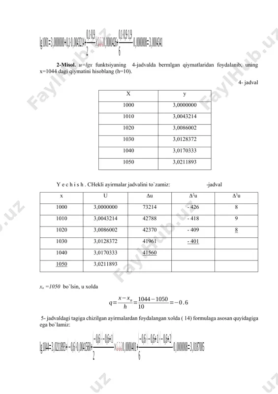6 , 0 6 , 0 0041560 , 0 6 , 0 0211893 , 3 1044 lg = × + - × + - × - + ´ ´ + - × - + × - + = ( ) ( ) ( ) ( ) ( ) 0 0 2 0 0 0 ! 1 ... 1 ... ! 2 1 y n n q q q y q q y q y qh x p x p n n n d + - × × - + + d - + d + = + = ( ) ( ) ( ) ( ) 0 2 2 1 ! 1 ... 1 ... ! 2 1 y n n q q q y q q y q y x p n n n n n d - + + + + d + + d + = - …