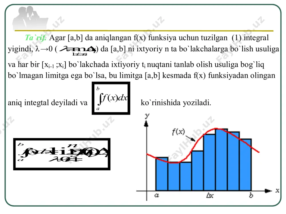 aniq integralning ta’rifi va xossalari - Page 5