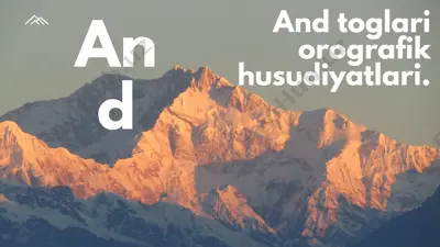 and toglari orografik husudiyatlari — PPTX