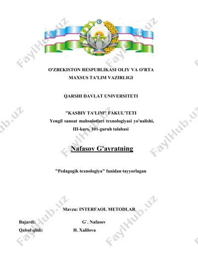 interfaol metodlar — DOCX