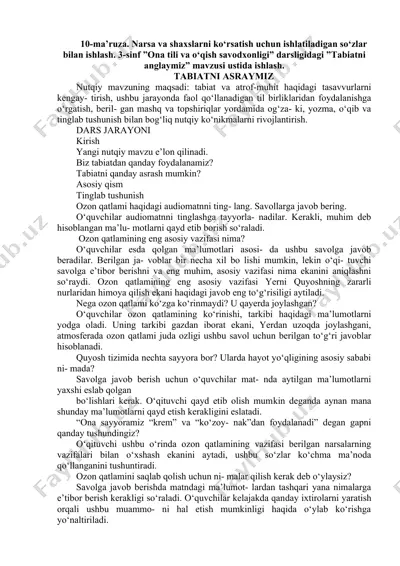 tabiatni anglaymiz — DOCX