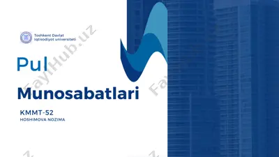 pul munosabatlari — PPTX