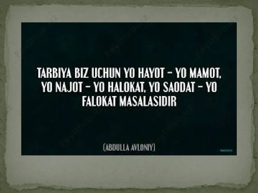 iyotlar qilgan sanʼatkordir. hamza 1889 yilda qoʻqonda tabib oilasida tugʻildi. otasi maʼrifatli, ilgʻor ziyoli edi. hamza eski maktabda, rus-tuzem maktabida va madrasada oʻqidi, fors, arab va rus tillarini oʻrgandi. shu bilan birga fuzuliy, navoiy, hofiz kabi mashhur sharq shoirlari, furqat, muqimiy asarlari ustida mustaqil mutolaa qildi, ulardan oʻrgandi, ilhomlandi va ular taʼsirida 1905 yildan boshlab “nihon” taxallusi bilan sheʼrlar yoza boshladi va 25 yoshdayoq “devon” tuzdi. ularda sharq sheʼriyatiga xos muhabbat, diniy tematika bilan birga maʼrifatga chaqirish muhim oʻrin egallaydi. hamza shaharda usuli savtiya maktabini ochib quvgʻin qilinsa, ikkinchi shaharda yana shunday jadid maktabini tashkil qildi, koʻproq kambagʻal bolalarni va kambagʻallarni oʻqitishga intildi. hamzaning maorif-oʻqitish ishlaridagi yutugʻi shunda boʻldiki, islomni usuli savtiya bilan bogʻlay oldi – qurʼon va hadislarni faol yordamga tortib, xalqni ilm-maʼrifatga, yangilikka daʼvat etdi. hamza hakimzoda niyoziy shoir yozuvchi rejissyor jurnalist pedagog kompozitor hamza maktablar ochgan va pedagogic faoliyatini davom etkizgan 1910 yilda toshkentda qashqar mahallasida 1911 …