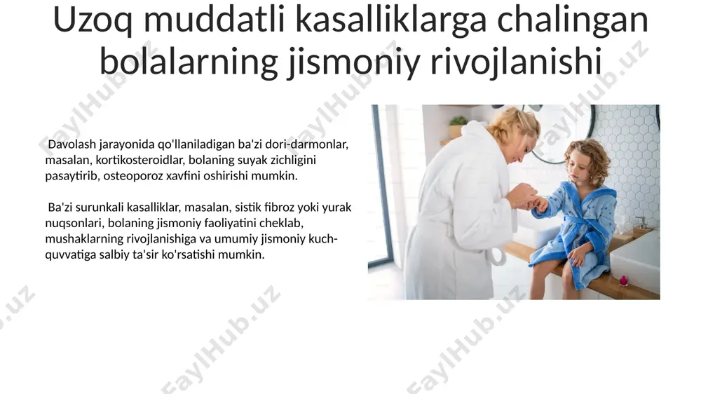 uzoq muddatli kasal bolalar ning o'ziga xos xususiyatlar i - Page 5