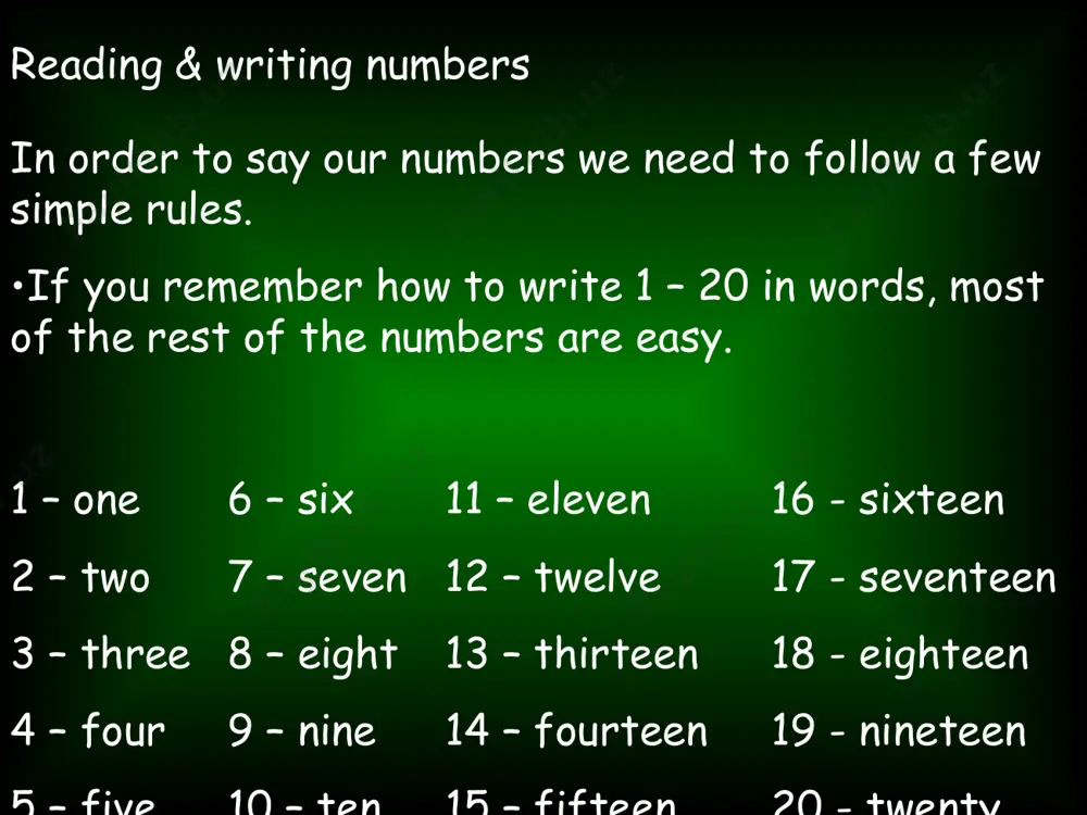 reading & writing numbers - Page 5
