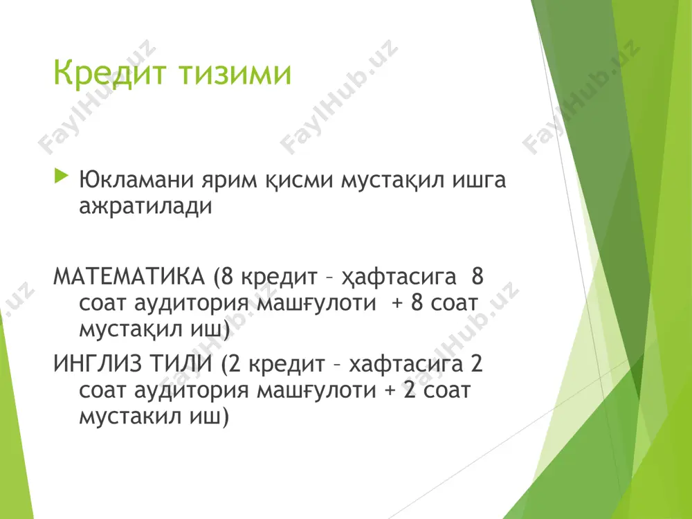 universitetning kredit ta'lim tizimi - Page 3