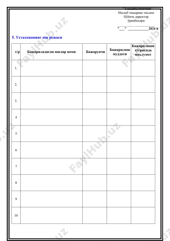 ўқув устахонасининг паспорти o'quv ustaxonasi pasporti - Page 5