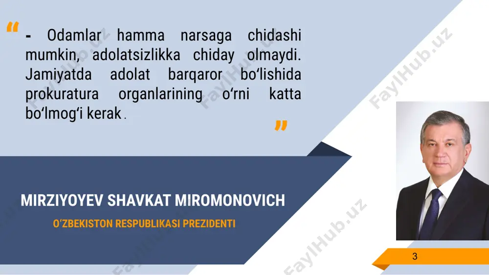 ilari, boshqarmalar va boʻlimlarning katta prokurorlari va prokurorlari, prokuror-kriminalistlar, alohida muhim ishlar boʻyicha katta tergovchilar va alohida muhim ishlar boʻyicha tergovchilar, katta tergovchilar va tergovchilar qoraqalpogʻiston respublikasi prokurori tomonidan lavozimga tayinlanadilar va lavozimdan ozod etiladilar. 15 viloyatlar, toshkent shahar prokuraturalari 16 viloyatlar, toshkent shahar prokuraturalari va ularga tenglashtirilgan prokuraturalarga tegishli prokurorlar rahbarlik qiladilar, ular oʻzbekiston respublikasi bosh prokurori tomonidan lavozimga tayinlanadilar hamda lavozimdan ozod etiladilar. viloyatlar, toshkent shahar prokuraturalarida va ularga tenglashtirilgan prokuraturalarda boshqarmalar va boʻlimlar tashkil etiladi. boshqarmalar va boʻlimlarning boshliqlari, prokurorlarning katta yordamchilari, prokurorlarning ichki xavfsizlikni taʼminlash boʻyicha yordamchilari oʻzbekiston respublikasi bosh prokurori tomonidan lavozimga tayinlanadilar va lavozimdan ozod etiladilar. boshqarmalar va boʻlimlar boshliqlarining oʻrinbosarlari, katta prokuror-kriminalistlar va prokuror-kriminalistlar oʻzbekiston respublikasi bosh prokurorining roziligi bilan viloyatlar, toshkent shahar prokurorlari va ularga tenglashtirilgan prokurorlar tomonidan lavozimga tayinlanadilar va lavozimdan ozod etiladilar. viloyat prokuraturalariga tenglashtirilgan prokuraturalar 17 o‘zbekiston respublikasi harbiy prokuraturasi o‘zbekiston respublikasi transport prokuraturasi tumanlar, shaharlar prokuraturalari 18 tumanlar, …