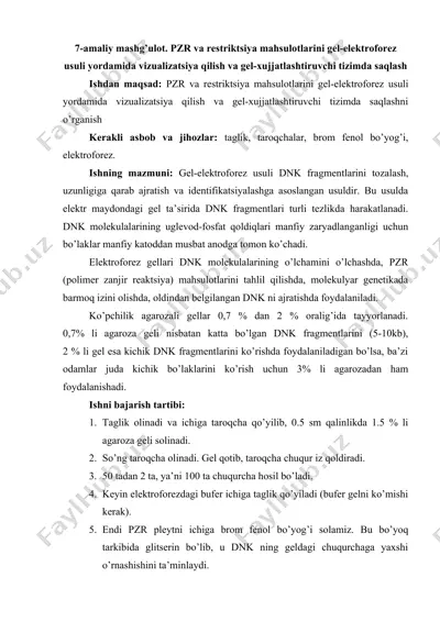 gel-elektroforez usuli — DOCX