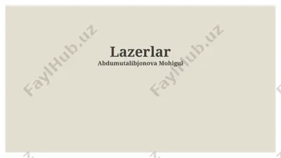 lazerlar — PPTX