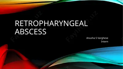 retropharyngeal abscess — PPTX
