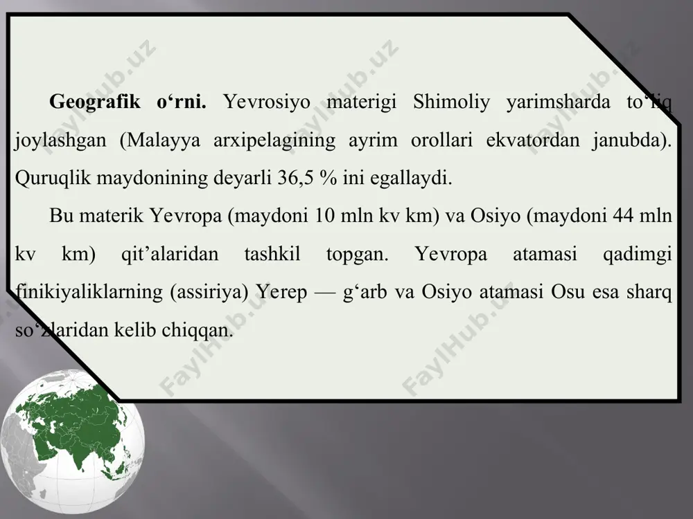 yevrosiyoning geografik o‘rni, o‘rganilish tarixi 6-sinf - Page 3