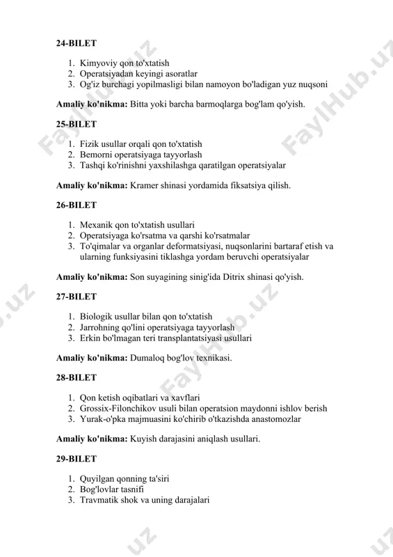 "umumiy jarrohlik fanidan imtihon biletlari" - Page 5