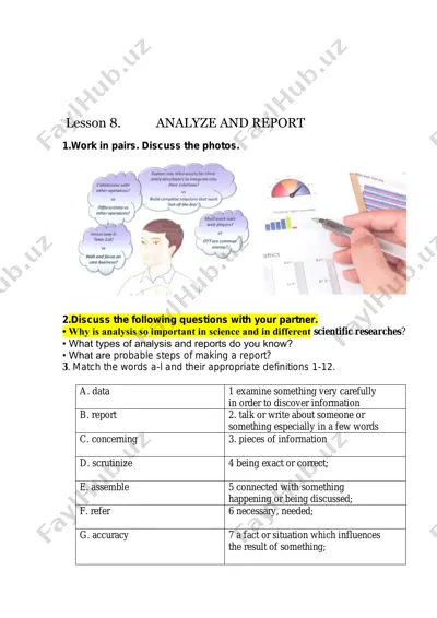 lesson 8 - analyze and report — PDF