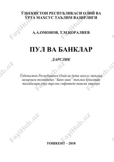 pul va banklar — DOCX