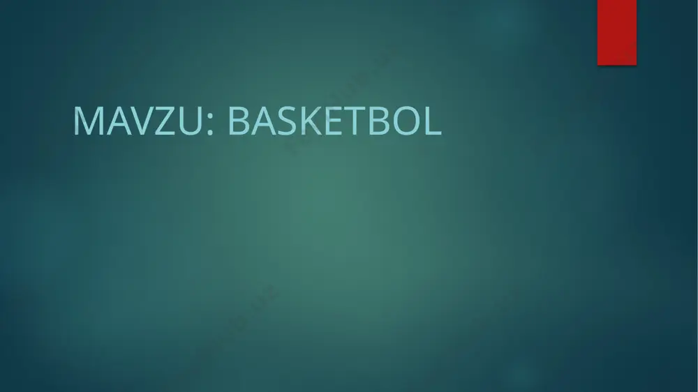 t, skotty pippen, carmelo anthony va rossiyalik basketbolchi andrei kirilenkolarni aytib oʻtish mumkin. 7 to‘pga zarba berish to‘pga zarba berish futbol o‘ynashning asosiy vositasi hisoblanadi. to‘pga oyoq bilan va bosh bilan turli usullarda zarba beriladi. zarba berishning tasnifi berilgan. zarba berishning barcha usullari muayyan maqsadga qaratilgan bo‘lib, bu to‘pning keraklicha traektoriya bo‘ylab harakatlanishi va optimal (ko‘pincha esa maksimal) tezligi bilan xarakterlanadi. e’tiboeingiz uchun rahmat! 9 image6.jpeg image7.jpeg image8.jpeg image9.jpeg image2.png image3.png image4.png image5.png