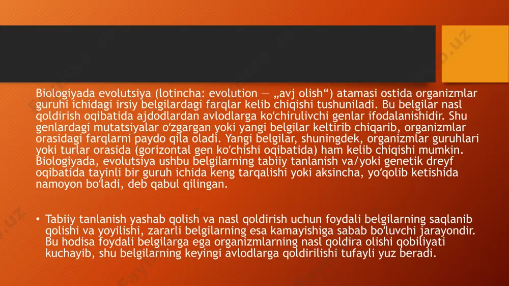evolutsiya jarayonini tadqiq qilish - Page 5