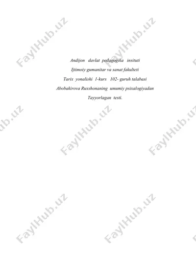 umumiy psixologiya testi — DOC