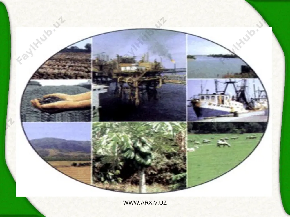 `qituvchi,1996. otaboyev sh. nabiyev m. inson va biosfera. t. o`qituvchi, 1995. shodimetov yu. ijtimoiy ekologiyaga kirish. t. o`qituvchi, 1994. rafiqov a.a. geoekologik muammolar. t. o`qituvchi, 1997. www.arxiv.uz www.arxiv.uz
