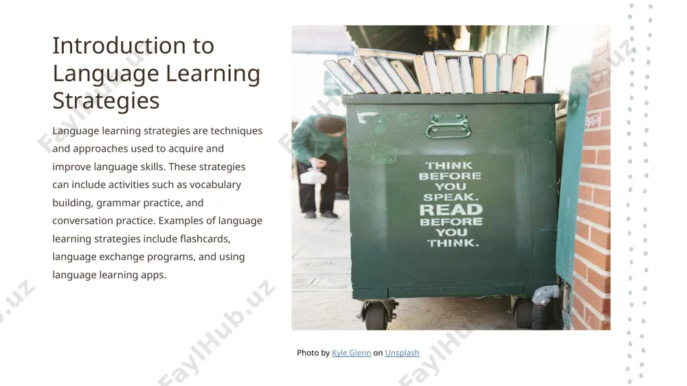 viewing and reflecting on language learning progress is crucial. strategies include self-assessment, identifying areas for improvement, and adjusting learning strategies accordingly. reflecting on achievements can boost motivation and help learners stay on track. photo by micheile henderson on unsplash thank you! image1.jpg image2.jpg image3.jpg image4.jpg image5.jpg image6.jpg image7.jpg image8.jpg image9.jpg image10.jpg image11.jpg image12.jpg /docprops/thumbnail.jpeg