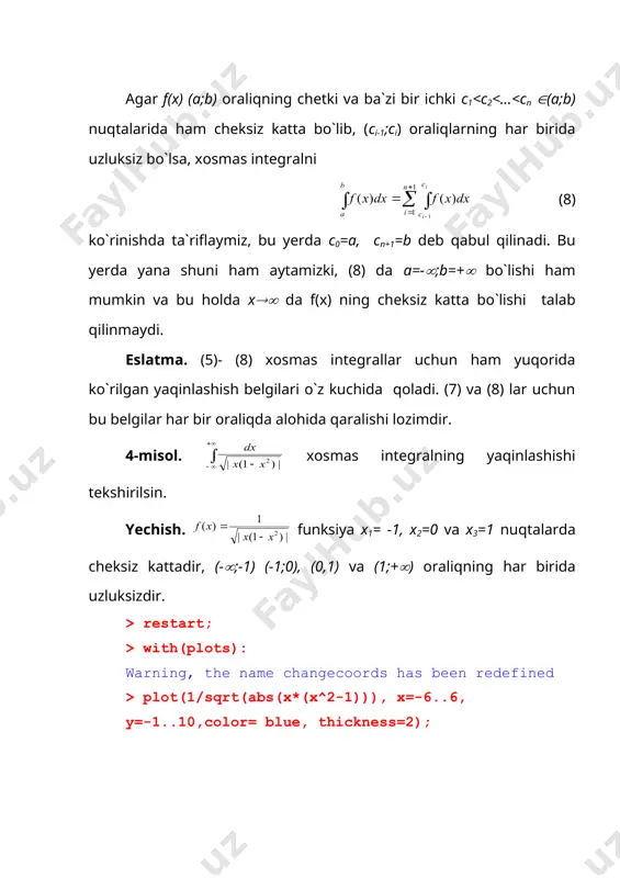 x x x dx x x dx x x dx ò ò ò ò - ¥ - - +¥ - = - - = - 1 1 0 2 0 1 2 1 2 2 ) 1 ( ) 1 ( ; ) 1 ( ) 1 ( x x dx x x dx x x dx x x dx ò ò ò - + - = - 1 0 1 5 , 0 2 5 , 0 0 2 2 ) 1 ( ) 1 ( ) 1 ( x x dx x x dx x x dx x x x x x x x 1 75 , 0 1 ) 1 ( 1 0 75 , 0 ) 1 ( ], 5 , 0 ; 0 ( 2 2 × £ - = - = - +¥ ® +¥ ® x x x x x x ò ò …