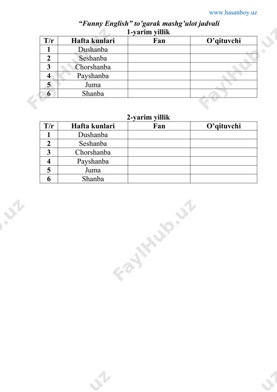 “funny english” to’garak mashg’ulotlari rejasi - Page 5