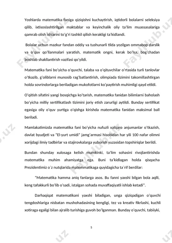 a tadbiqi va undan foydalanishni ko’rsatishdan iborat. kurs ishining tuzilishi va hajmi: kurs ishi mundarija, kirish, 3 ta nazariy qism, 4ta asosiy qism, xulosa va foydalanilgan adabiyotlar ro’yxatidan iborat. kompleks sonlar haqiqiy sonlar bilan ish ko'rilganda noldan farqli har qanday haqiqiy sonni kvadrati musbat bo'ladi deyilgan edi. ammo kvadrati manfiy bo'lgan sonlar bilan ham ish ko'rishga to'g'ri keladi. bunday sonlar, tabiiyki, haqiqiy son bo'lmaydi. fikrimizning isboti siatida quyidagi misolni qaraymiz. x²+4x+13=0 kvadrat tenglamani yechimi umumiy formulaga ₁, ₂= −± 2 koʻra, diskriminant d= b² – 4ac, d = 42 −4·1·13=-26 manfiy songa teng boʻlganligi uchun, (haqiqiy sonlar toʻplamida manfiy sondan kvadrat ildiz hisoblab boʻlmaydi) oddiygina qilib, ildizi mavjud emas deyiladi. aslida esa haqiqiy sonlar to'plamida ildizga emas. bu−1 tenglamani ildizini x₁,₂ =−2±−9 = −2±3 koʻrinishida yozib, kvadrati -1 ga teng bo'ladigan son tushunchasini kiritsak, yoki -1 ni kvadrat ildizini biron bir son orqali belgilasak, yuqoridagi tenglama ildizini yozish imkoniyati paydo …
