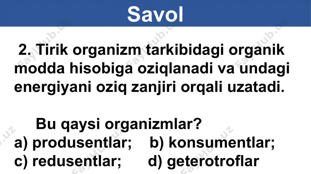 ekosistemaning trofik strukturasi - Page 4